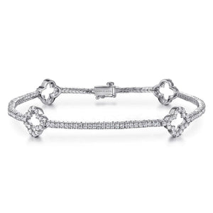 Gabriel & Co. Lusso Diamond "Clover" Tennis Bracelet
