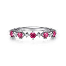 Load image into Gallery viewer, Gabriel &amp; Co. Ruby &amp; Diamond Five Stone Band

