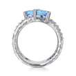 Load image into Gallery viewer, Gabriel &amp; Co. Sterling Silver Blue Topaz and White Sapphire Ring
