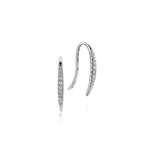 Load image into Gallery viewer, Gabriel &amp; Co. Tapered Diamond Fish Wire Earrings
