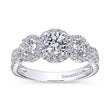 Load image into Gallery viewer, Gabriel &amp; Co. Three Diamond Halo Engagement Ring
