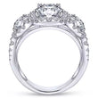 Load image into Gallery viewer, Gabriel &amp; Co. Three Stone Halo Diamond Engagement Ring
