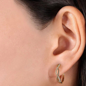 Gabriel & Co. Twist Diamond Huggie Earrings