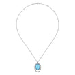 Load image into Gallery viewer, Gabriel &amp; Co. White Sapphire and Rock Crystal and Turquoise Pendant Necklace
