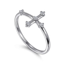 Load image into Gallery viewer, Gabriel Diamond Cross Ring
