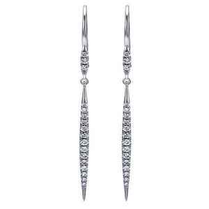 Gabriel & Co. Diamond Dangle Long "Slice" Earrings