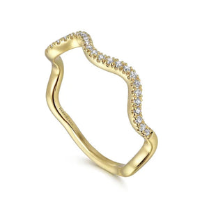 Gabriel Diamond Wave Stackable Ring