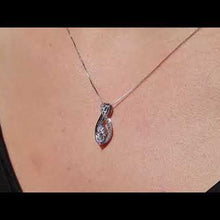 Load and play video in Gallery viewer, Ben Garelick Two Stone &quot;Lourdes&quot; Diamond Swirl Pendant
