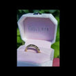 Load and play video in Gallery viewer, Kirk Kara Yellow Gold &quot;Dahlia&quot; Marquise Cut Blue Sapphire Diamond Wedding Band In Box Video
