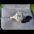 Load and play video in Gallery viewer, Gabriel &amp; Co. &quot;Kennedy&quot; Oval Halo Diamond Engagement Ring
