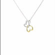 Load and play video in Gallery viewer, Lafonn Two-Tone Double Heart Simulated Diamond Pendant
