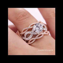 Load and play video in Gallery viewer, Gabriel &amp; Co. Wide Twist Diamond Engagement Ring
