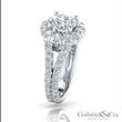 Load and play video in Gallery viewer, Gabriel &amp; Co. &quot;Coco&quot; Round Large Diamond Halo Engagement Ring
