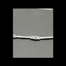 Load and play video in Gallery viewer, Lafonn Simulated Three Stone Round Cut Diamond Tennis Bracelet
