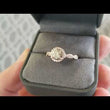 Load and play video in Gallery viewer, Artcarved &quot;Gianna&quot; Twist Shank Halo Diamond Engagement Ring
