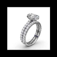 Load and play video in Gallery viewer, Fana Oval Cut Hidden Halo Shared Prong Diamond Engagement Ring
