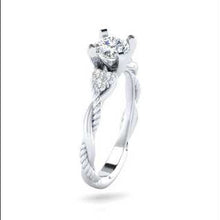 Load and play video in Gallery viewer, Gabriel &amp; Co. &quot;Catalina&quot; Twist Shank Diamond Engagement Ring
