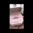 Load and play video in Gallery viewer, Kirk Kara White Gold &quot;Lori&quot; Oval Cut Diamond Engagement Ring In Box Top View

