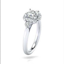 Load and play video in Gallery viewer, Gabriel &amp; Co. &quot;Martine&quot; Cushion Halo Diamond Halo Engagement Ring
