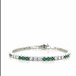 Load and play video in Gallery viewer, Lafonn Simulated Emerald and Diamond Tennis Bracelet
