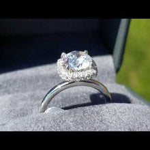 Load and play video in Gallery viewer, Gabriel &amp; Co. &quot;Graham&quot; Cushion Halo Diamond Engagement Ring
