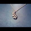 Load and play video in Gallery viewer, Simon G. Rose Gold Diamond &quot;Leaf&quot; Pendant
