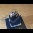 Load and play video in Gallery viewer, Simon G. Emerald and Diamond Stackable Ring

