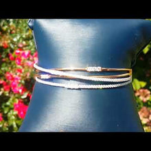 Load and play video in Gallery viewer, Simon G. &quot;Embraceable&quot; Rose Gold Multi-Layer Diamond Wave Bangle
