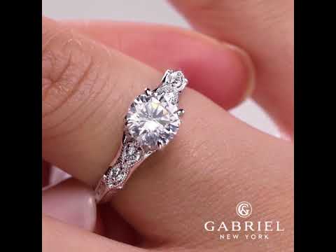 Gabriel Amavida Chelsea Trillion Cut Center Diamond Engagement
