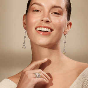 Judith Ripka Vienna Linear Stirrup Drop Earrings