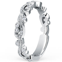 Load image into Gallery viewer, Kirk Kara &quot;Angelique&quot; Skinny Scroll Work Diamond Wedding Band
