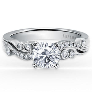 Kirk Kara White Gold "Angelique" Vintage Diamond Engagement Ring