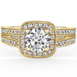 Load image into Gallery viewer, Kirk Kara &quot;Carmella&quot; Cushion Halo Vintage Style Diamond Engagement Ring
