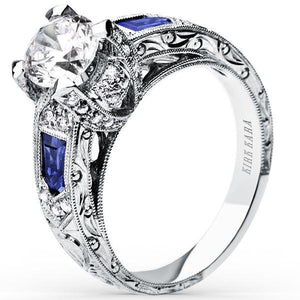 Kirk Kara Charlotte Blue Sapphire Diamond Engagement Ring
