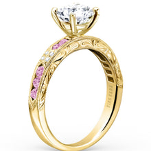 Load image into Gallery viewer, Kirk Kara &quot;Charlotte&quot; Pink Sapphire Diamond Engagement Ring
