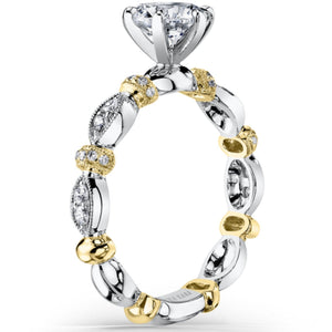 Kirk Kara "Dahlia" Leaf Inspired Diamond Engagement Ring