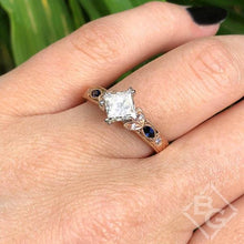 Load image into Gallery viewer, Kirk Kara &quot;Dahlia&quot; Marquise Cut Blue Sapphire Diamond Engagement Ring
