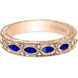 Load image into Gallery viewer, Kirk Kara &quot;Dahlia&quot; Marquise Cut Blue Sapphire Diamond Wedding Band
