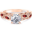 Load image into Gallery viewer, Kirk Kara &quot;Dahlia&quot; Marquise Cut Leaf Red Ruby Engagement Ring
