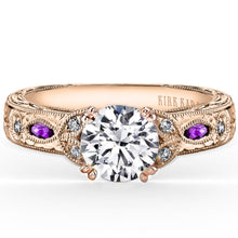 Load image into Gallery viewer, Kirk Kara &quot;Dahlia&quot; Marquise-Cut Vintage Amethyst Diamond Engagement Ring
