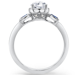 Kirk Kara "Dahlia" Nature-Inspired Blue Sapphire Engagement Ring