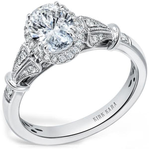 Kirk Kara Lori Oval Cut Halo Diamond Engagement Ring