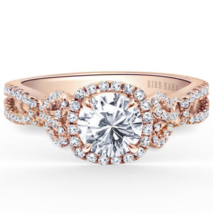 Kirk Kara "Mini-Pirouetta" Halo Diamond Engagement Ring