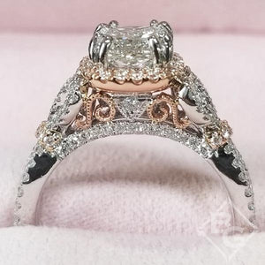 Kirk Kara "Mini-Pirouetta" Princess Cut Halo Diamond Engagement Ring