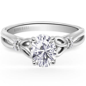 Kirk Kara "Pirouetta" Split Shank High Polish Diamond Engagement Ring