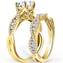 Load image into Gallery viewer, Kirk Kara &quot;Pirouetta&quot; Split-Shank Twist Diamond Engagement Ring
