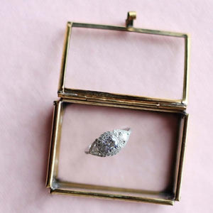 Kirk Kara White Gold "Pirouetta" Three Stone Halo Diamond Engagement Ring Top View