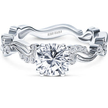 Load image into Gallery viewer, Kirk Kara &quot;Rayana&quot; Milgrain Paisley Swirl Diamond Engagement Ring
