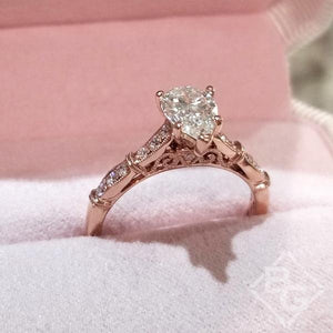 Kirk Kara "Stella" Pear Cut Diamond Engagement Ring