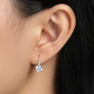 Lafonn Simulated Diamond Round Cut Leverback Earrings